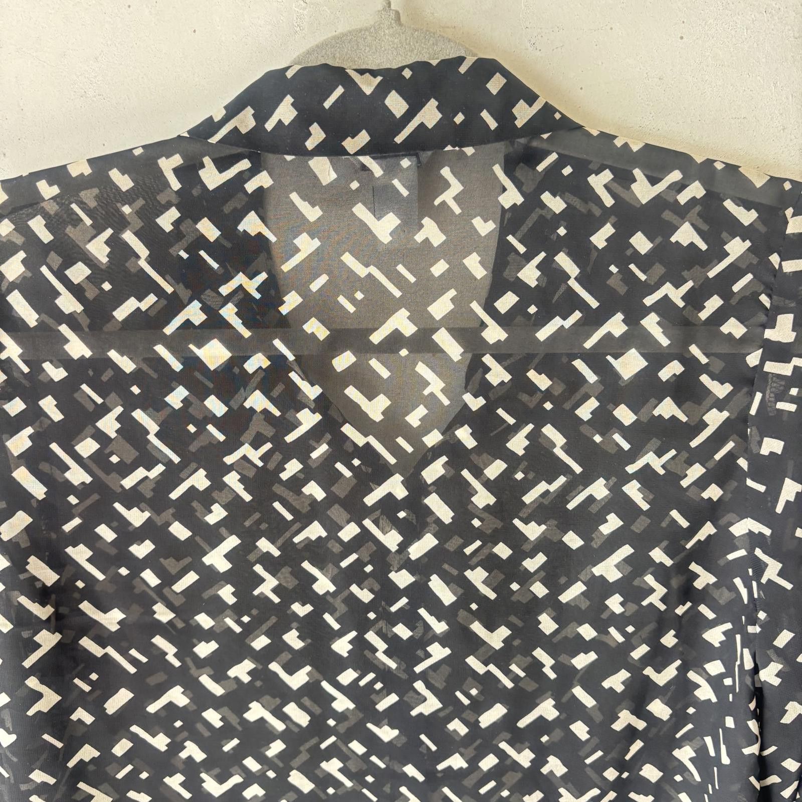 Other I LOVE H81 Patterned Sheer Blouse Size S / US 4 / IT 40 - 6 Thumbnail