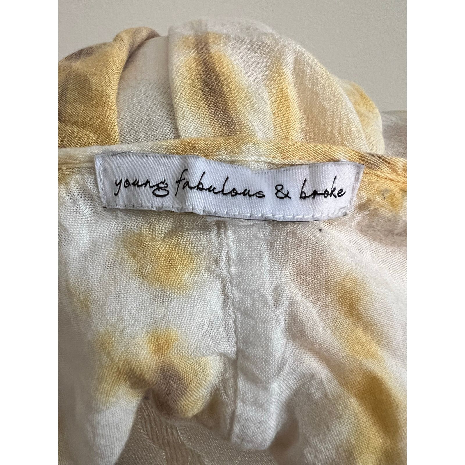 Young Fabulous & Broke Young Fabulous & Broke Yellow Tie Dye Blouse XS Size XS / US 0-2 / IT 36-38 - 5 Thumbnail