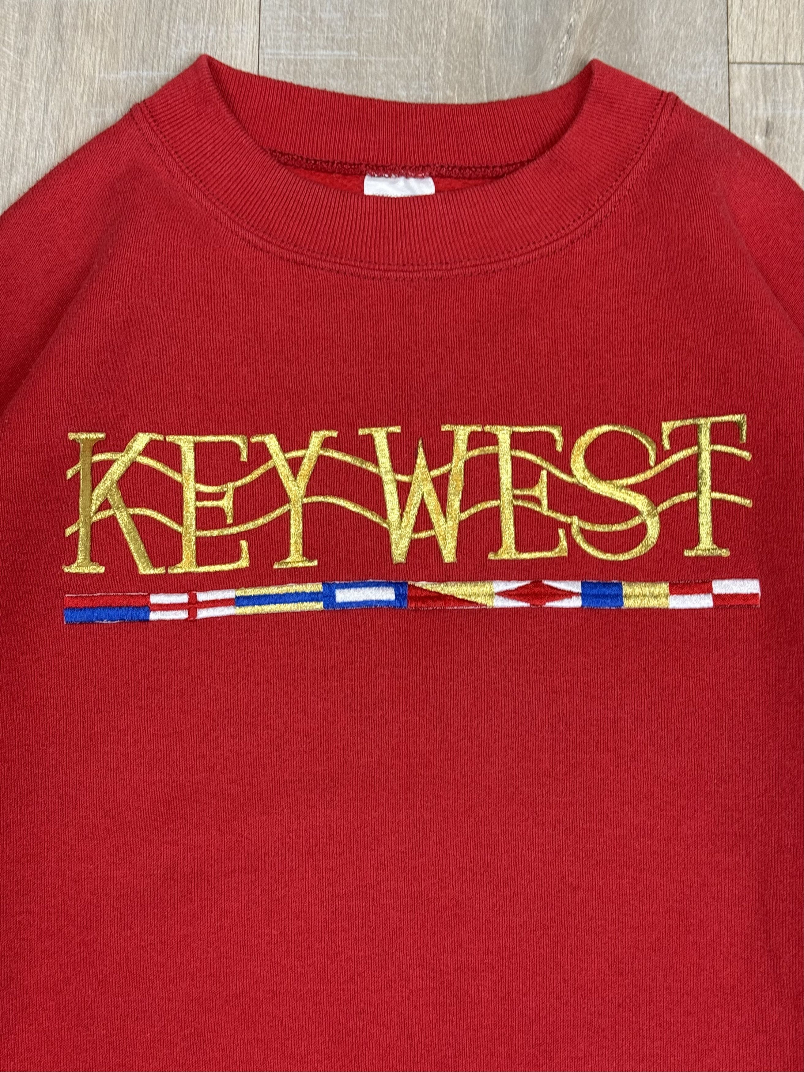 Vintage Vintage 90s Key West USA Women's Sweatshirt Red Size M Size M / US 6-8 / IT 42-44 - 4 Thumbnail