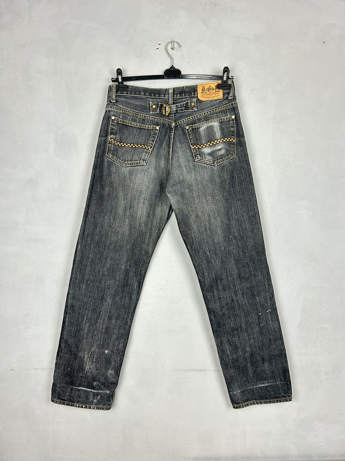 Japanese Brand Vintage Japanese Selvedge Denim Jeans Cinch Back Distressed Size US 31 - 1 Thumbnail