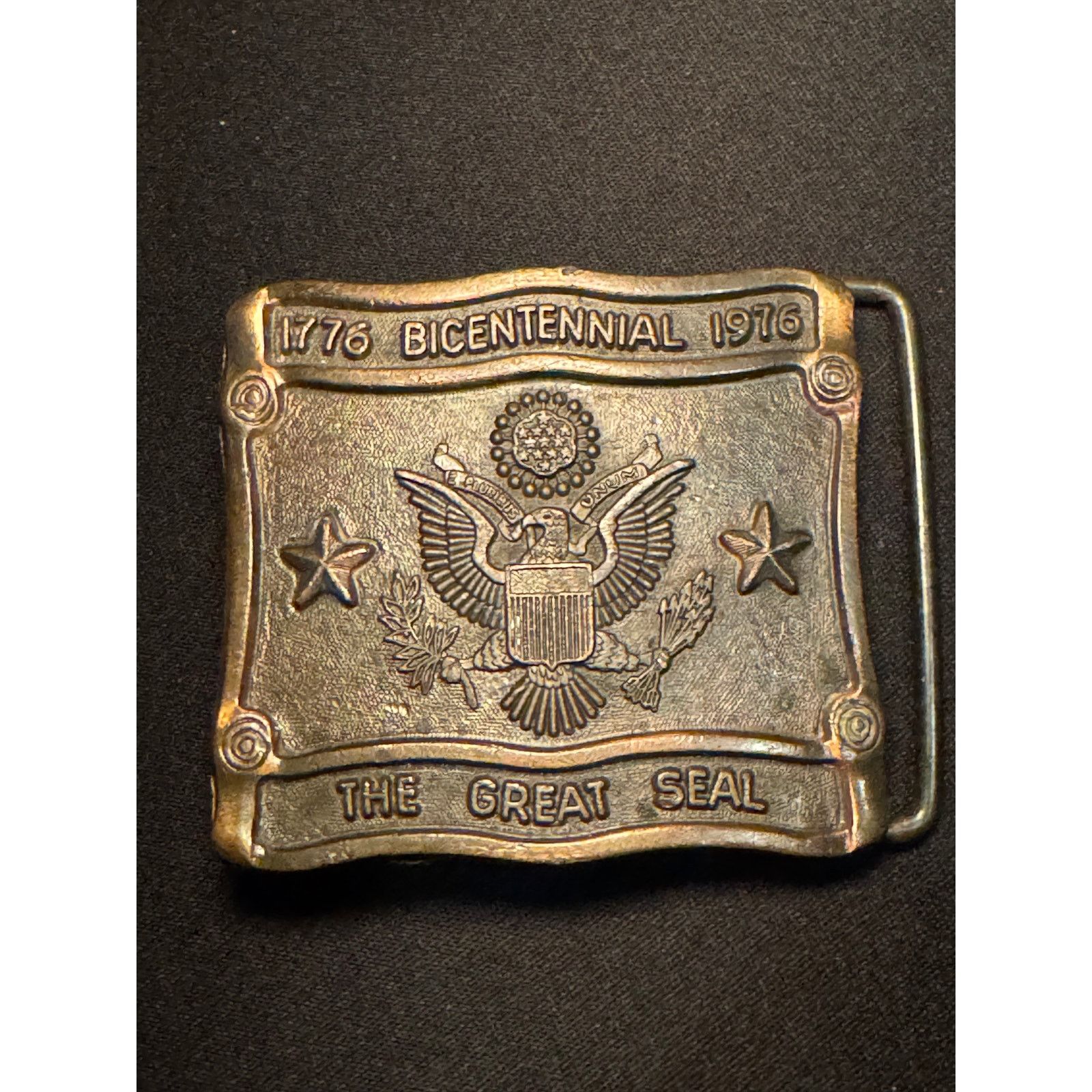 Other Vintage Solid Brass U.S. Bicentennial Belt Buckle 1776-1976 Size ONE SIZE - 2 Thumbnail