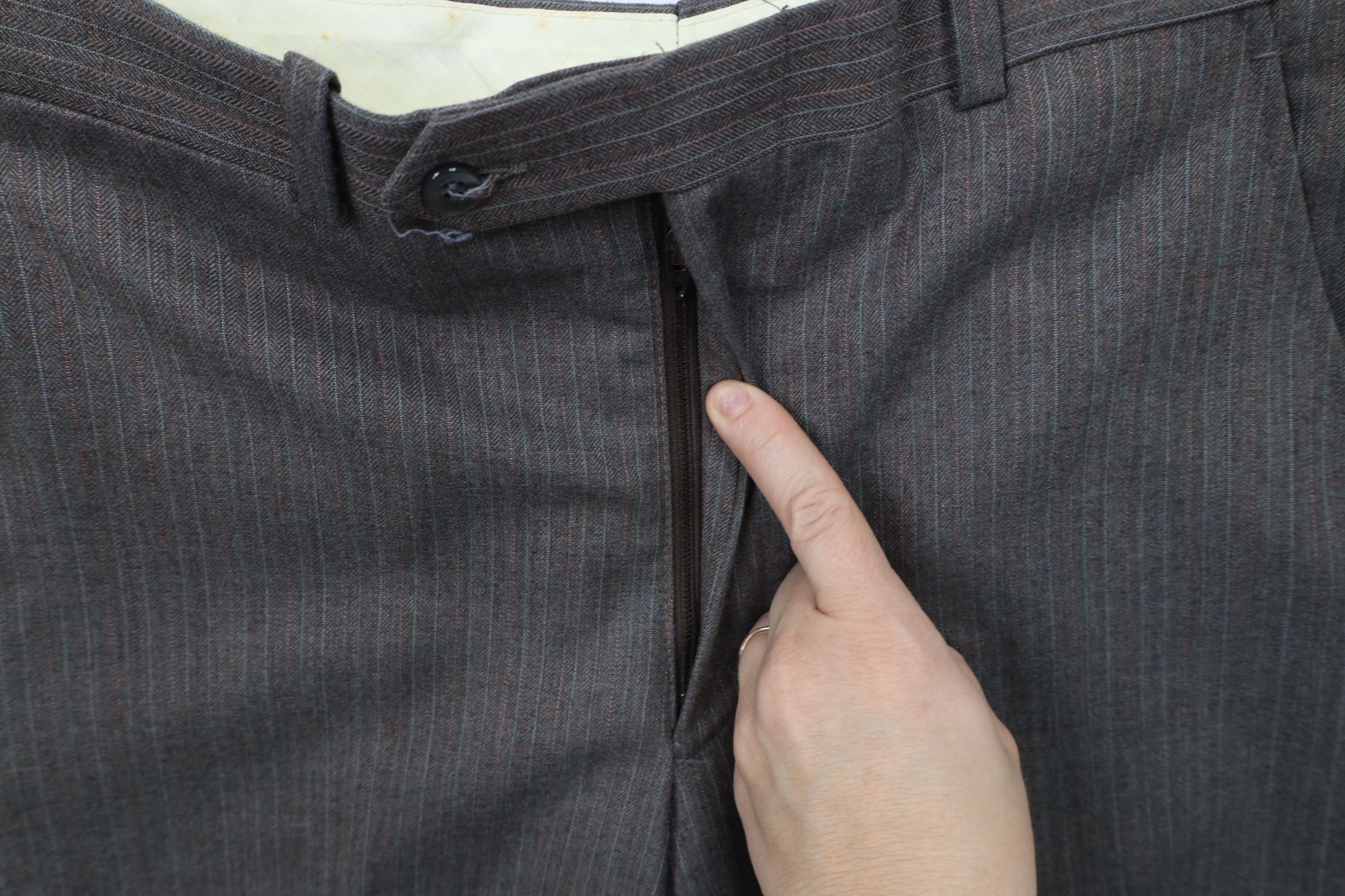 Vintage Vintage 70s Streetwear Pinstriped Wide Leg Flared Pants Size 28" / US 6 / IT 42 - 5 Thumbnail