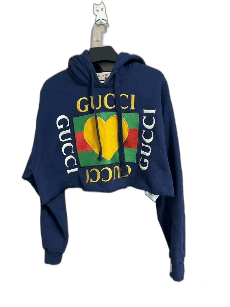 Gucci Gucci Cropped Hoodie with Heart Design-2506 Size M / US 6-8 / IT 42-44 - 1 Thumbnail