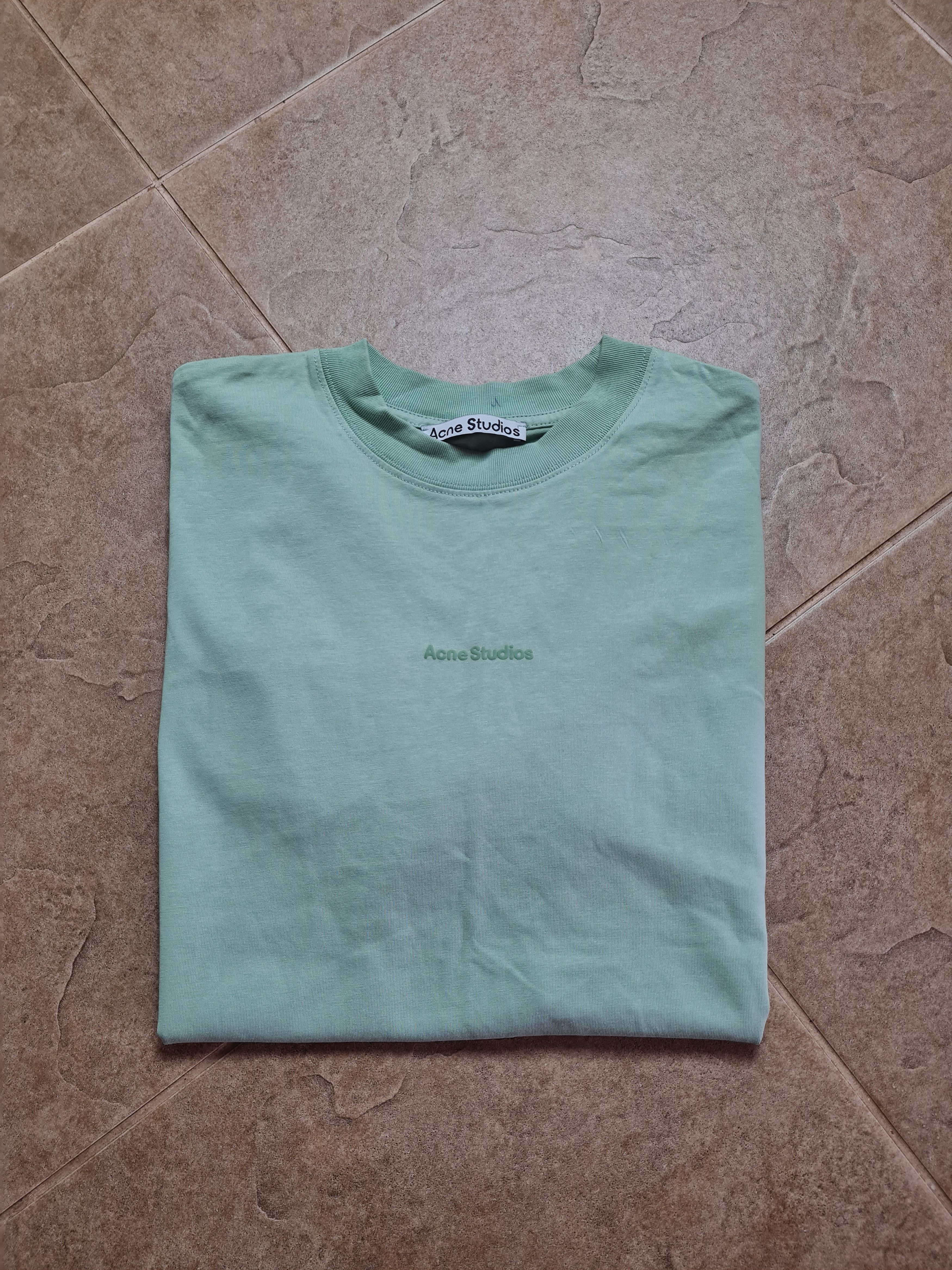 Acne Studios Acne Studios Logo T-shirt Oversized Jersey Green Size S Size S / US 4 / IT 40 - 8 Thumbnail
