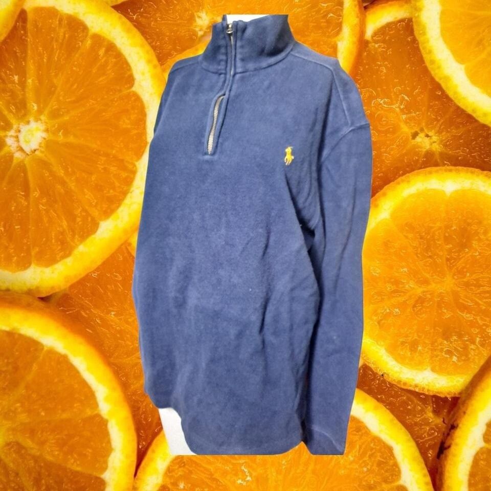 Polo Ralph Lauren Polo Ralph Lauren Men's Blue Quarter Zip Estate-Rib Pullover Size US M / EU 48-50 / 2 - 1 Thumbnail
