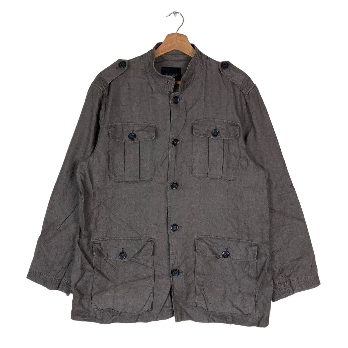 Zara Zara Man Multipocket Flat Button Light Jacket Size US XL / EU 56 / 4 - 1 Thumbnail
