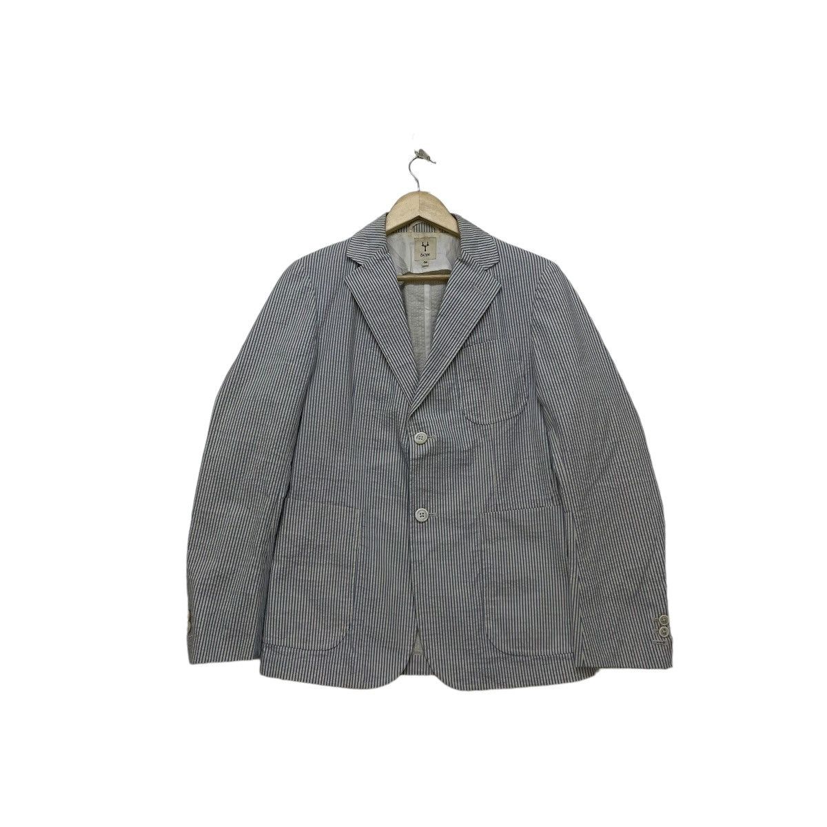 Japanese Brand × MasterPiece × Vintage Japanese Brand Scye Masterpiece Stripe Casual Jacket Size US M / EU 48-50 / 2 - 1 Thumbnail