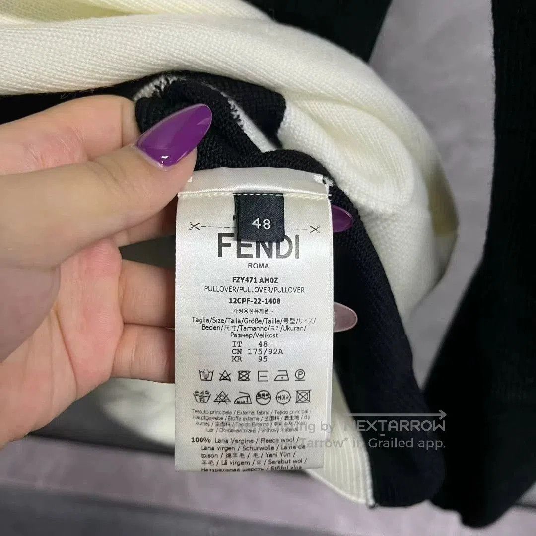 Fendi fendi black and white knit sweater. Size US L / EU 52-54 / 3 - 5 Thumbnail