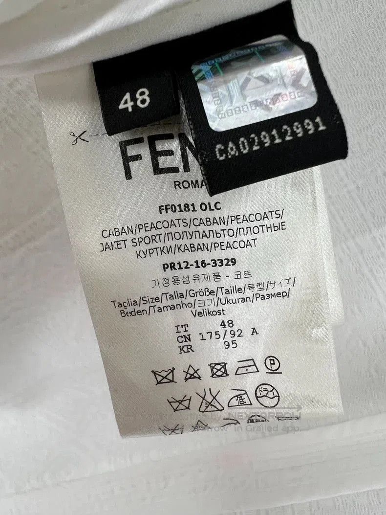 Fendi FENDI Embroidered Relief Coat. Size US XL / EU 56 / 4 - 7 Thumbnail