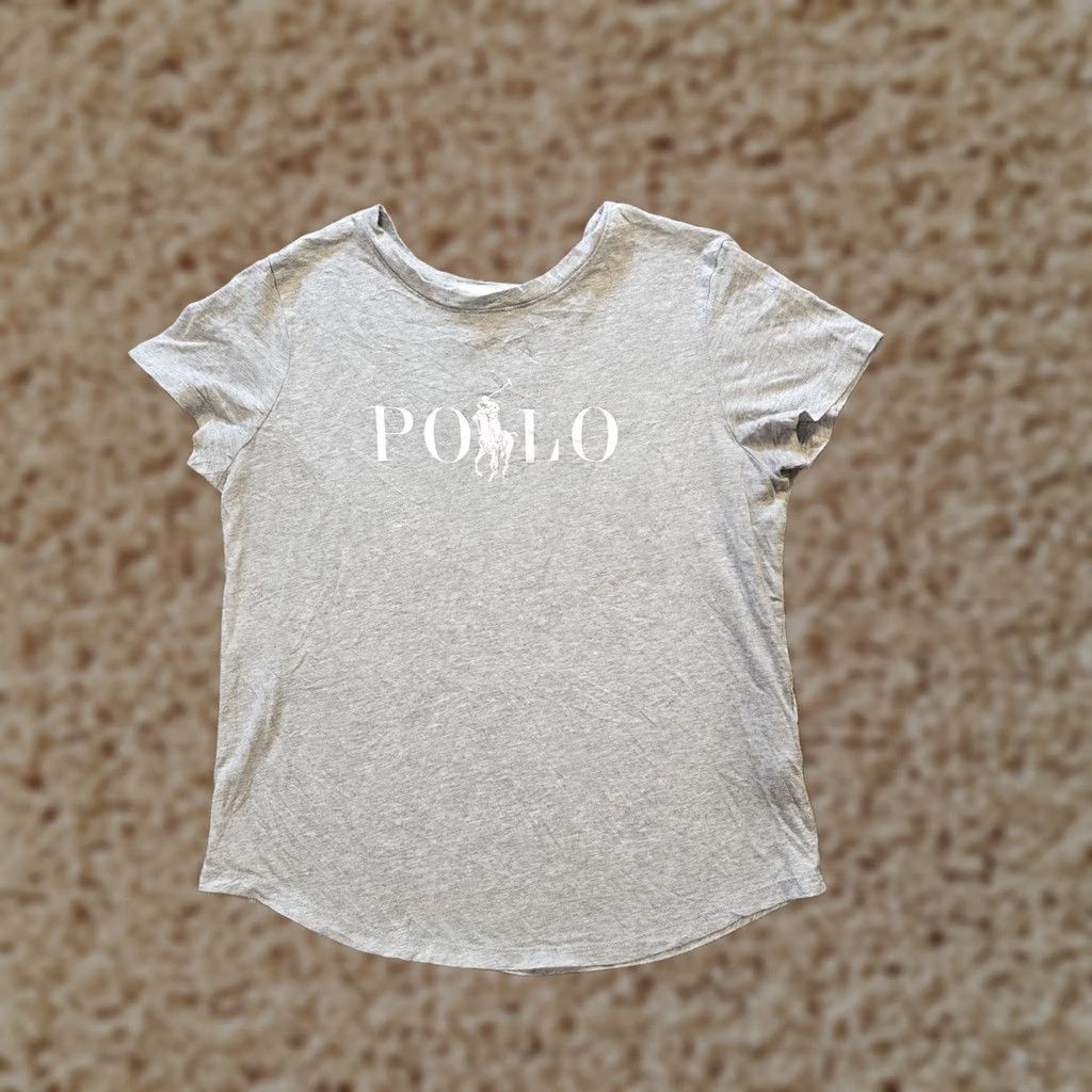 Vintage Polo Top Women XS Gray Logo Short Sleeve Crew Neck Capsule Basic Tee Shirt Size XS / US 0-2 / IT 36-38 - 1 Thumbnail