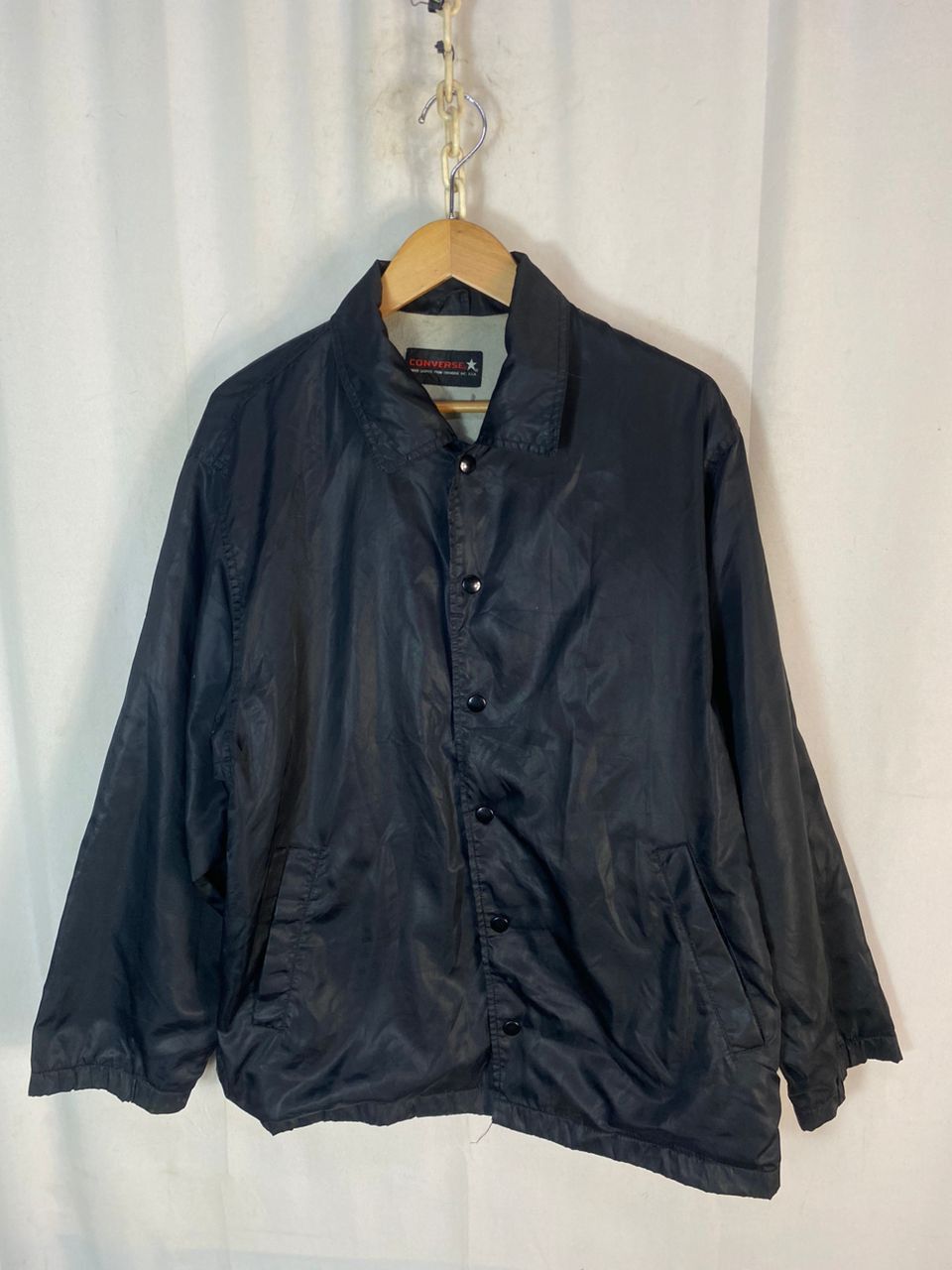 Converse × Vintage Vintage converse nylon snap button jacket Size US L / EU 52-54 / 3 - 13 Thumbnail
