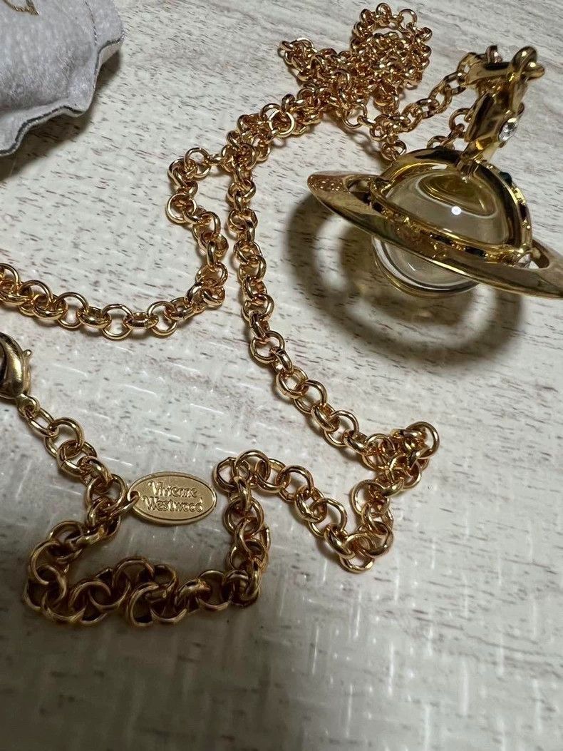 Vivienne Westwood Vivienne Westwood Vintage gold transparent orb necklace Size ONE SIZE - 4 Thumbnail