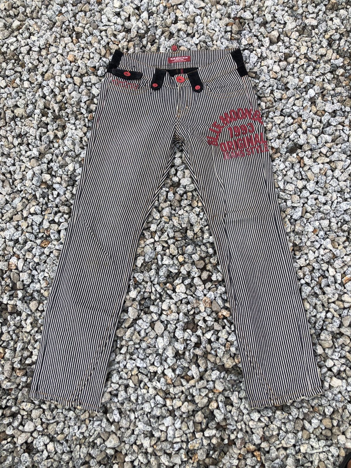Blue Blue Japan × Japanese Brand RARE Blue Moon Stripe Tactical Jeans Denim jeans vintage🔥 Size US 30 / EU 46 - 1 Thumbnail