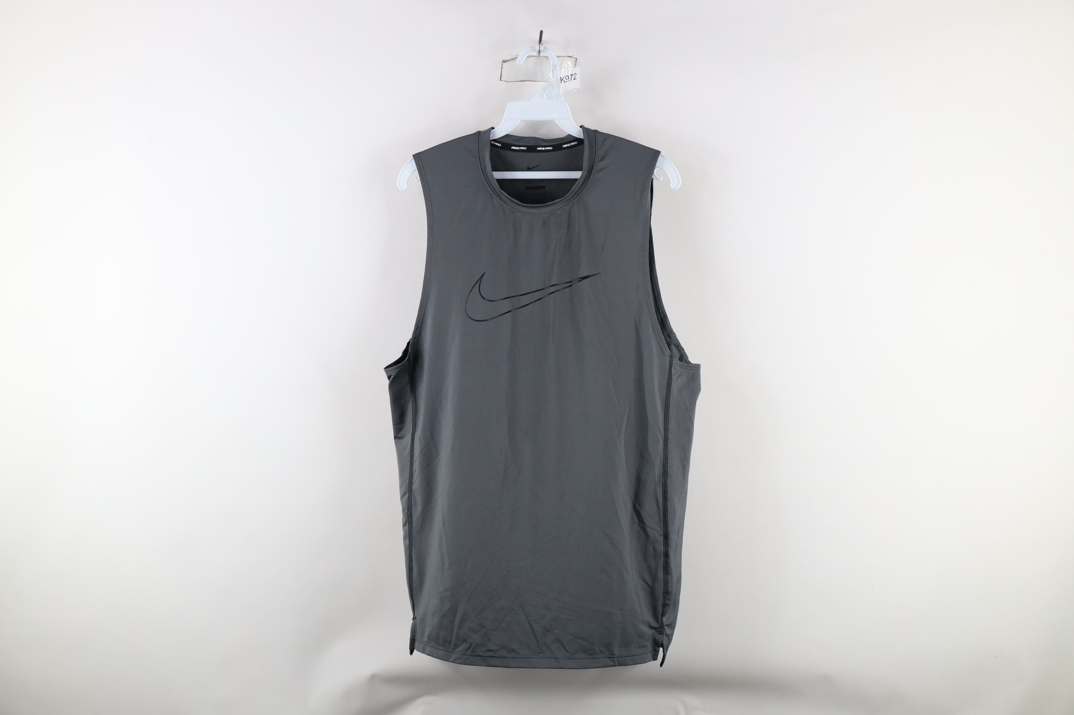Nike × Vintage Nike Pro Swoosh Logo Compression Sleeveless Training T-Shirt Size US L / EU 52-54 / 3 - 1 Thumbnail