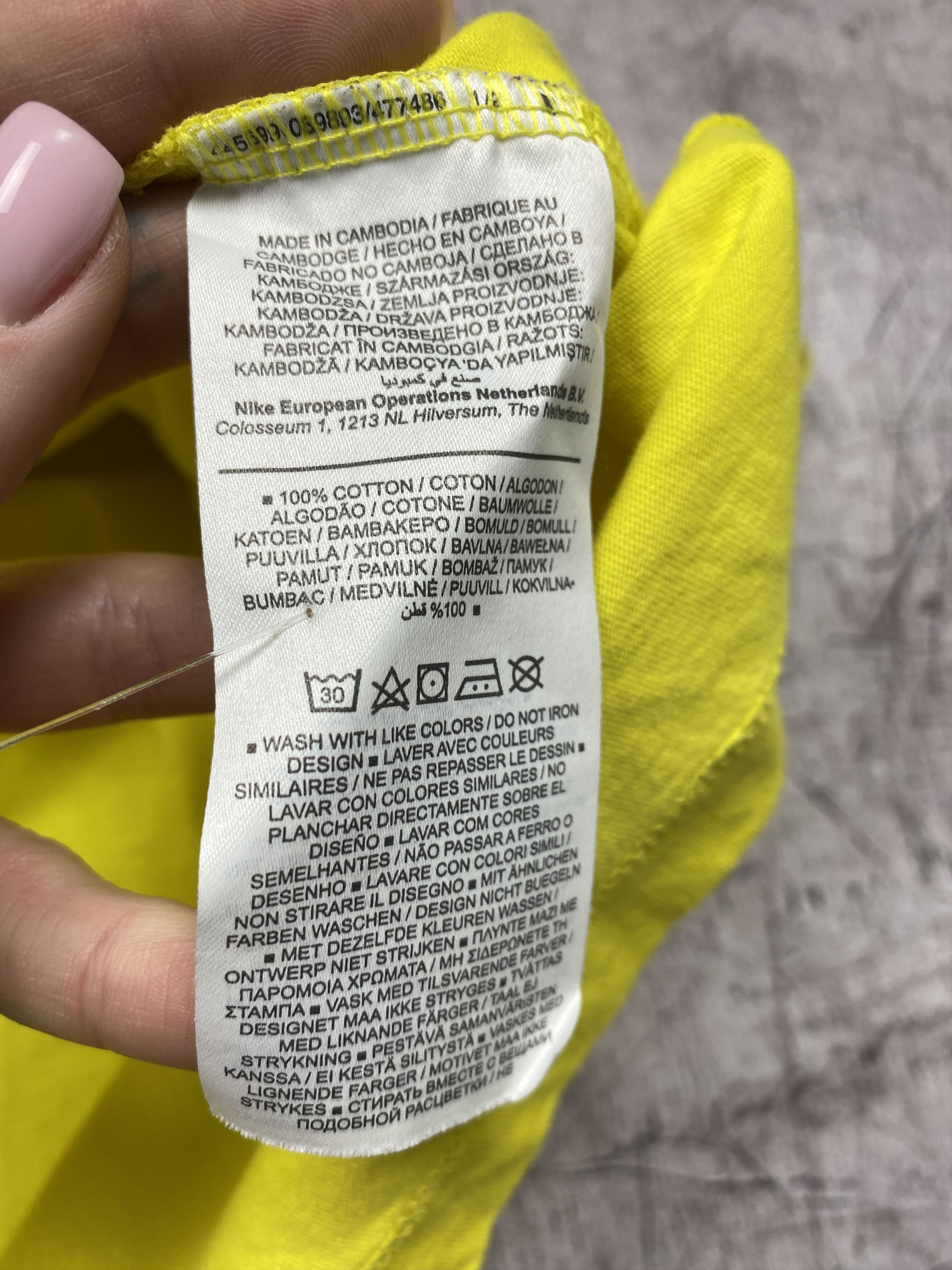 Nike × Vintage Nike Vintage Yellow T-Shirt Size US XL / EU 56 / 4 - 5 Thumbnail