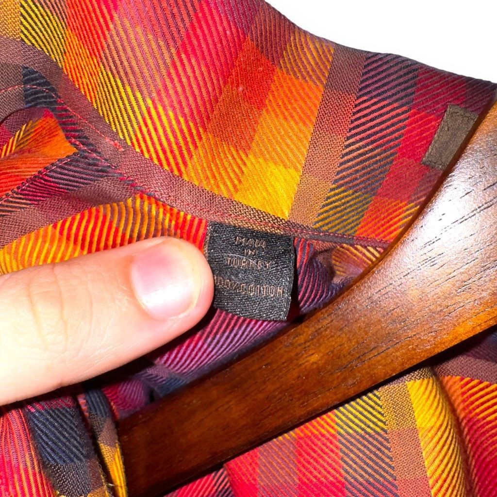 Robert Talbott Robert Talbott Red & Orange Check Button Down Shirt Size M Size US M / EU 48-50 / 2 - 10 Thumbnail