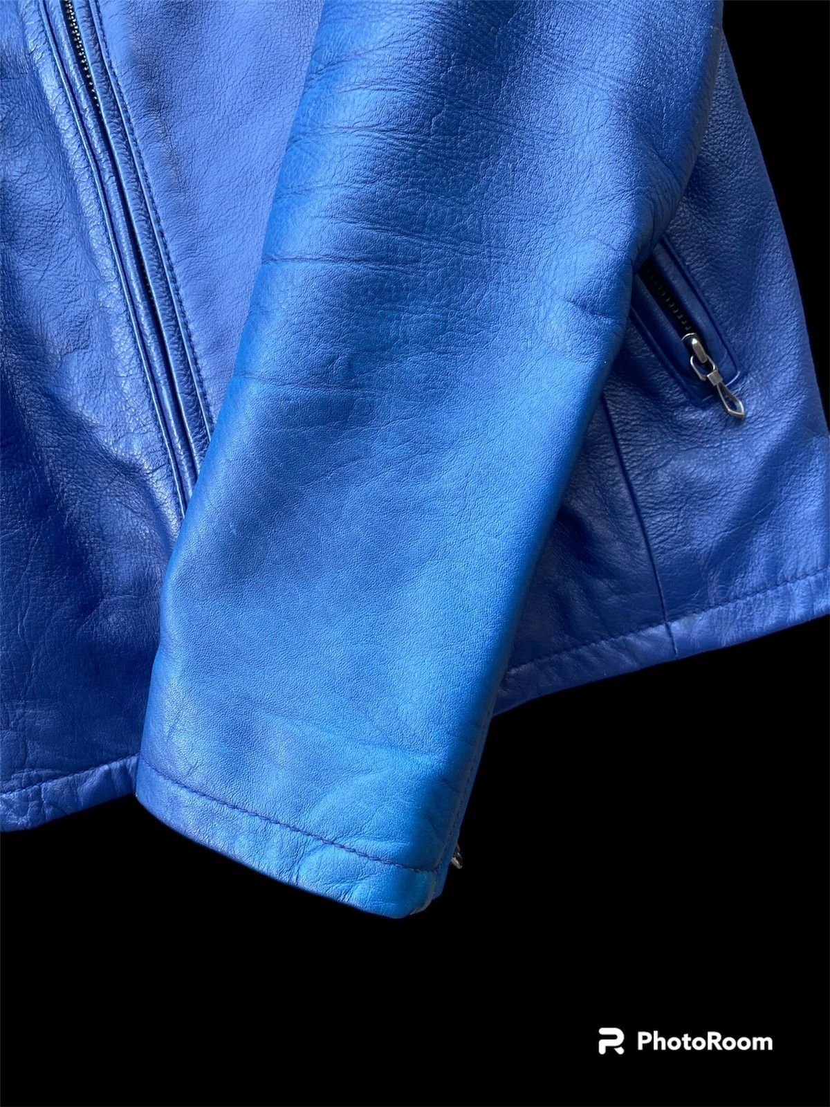 GOSTAR DE FUGA blue leather jacket Size US S / EU 44-46 / 1 - 5 Thumbnail
