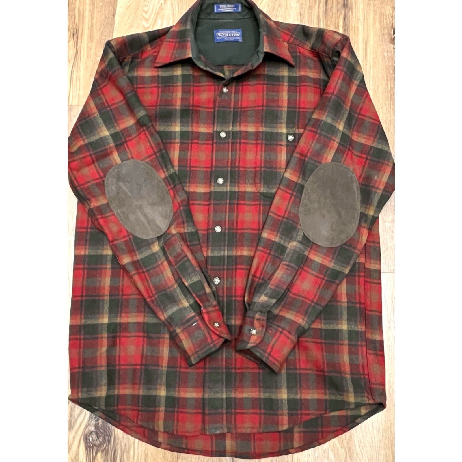 Pendleton Pendleton Shirt Men’s Small Plaid Elbow Patch Wool Button-Up Long Sleeve Multicolor Outdoor Classic Size US S / EU 44-46 / 1 - 2 Thumbnail