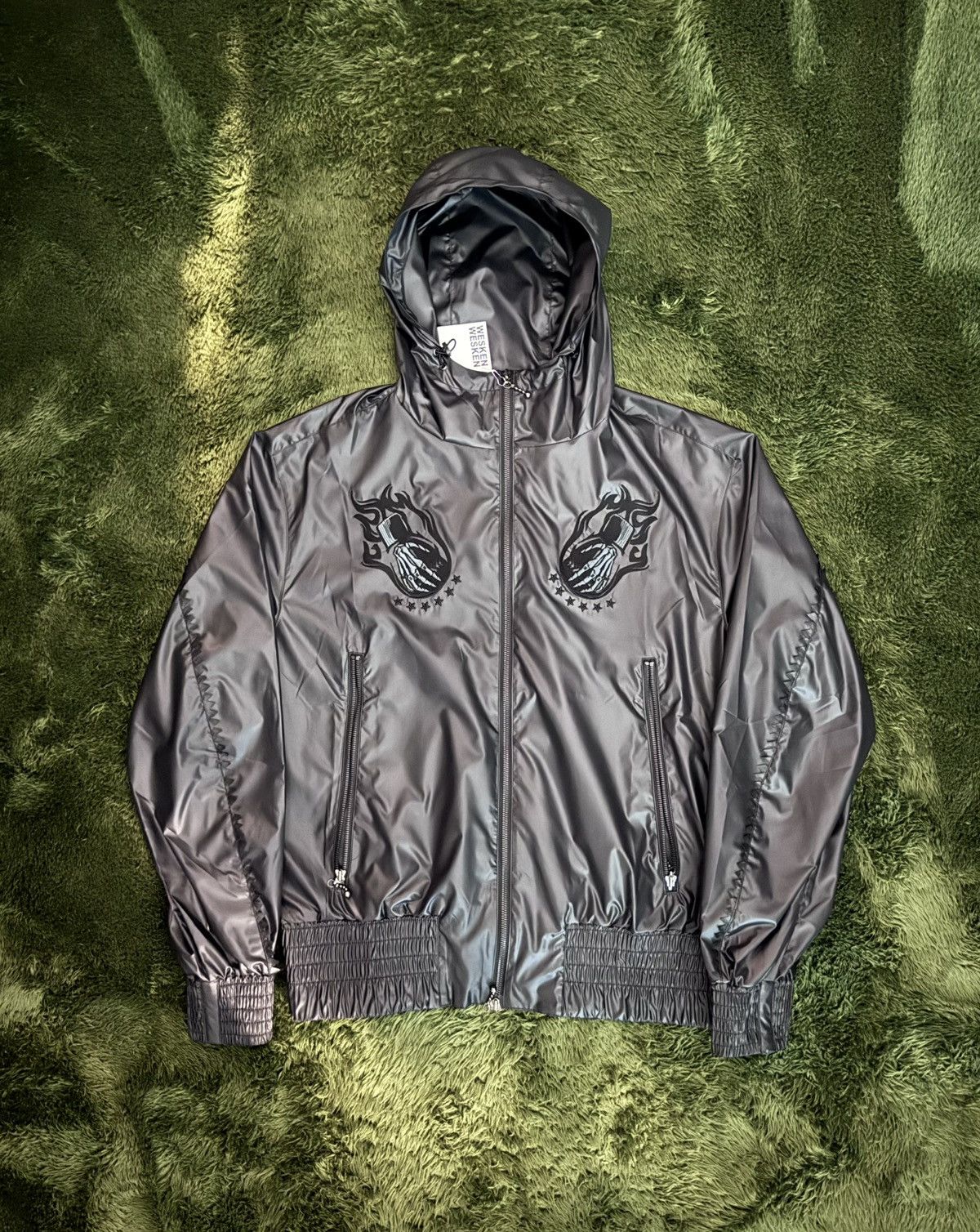 Japanese Brand [3] WESKEN (korean brand) ball chain embroidery windbreaker Size US XL / EU 56 / 4 - 1 Thumbnail