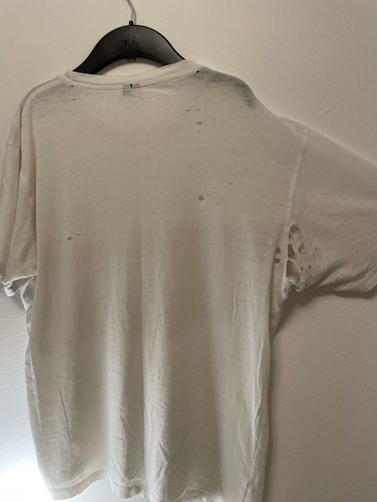 Vintage 🔥🔥fire distressed vintage white tee🔥🔥 Size US S / EU 44-46 / 1 - 4 Thumbnail