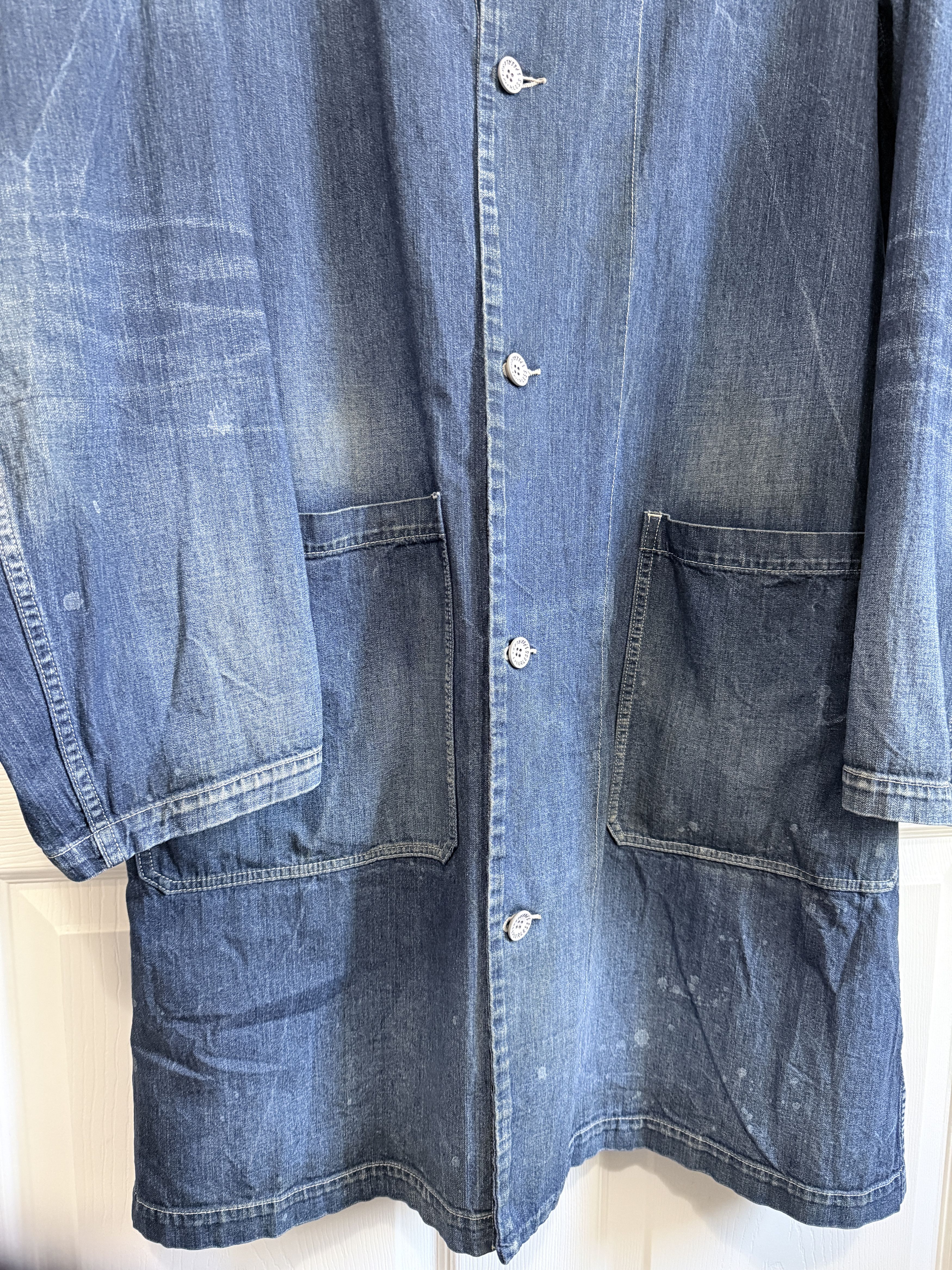 Visvim Visvim SS19 Dry Denim Grease Monkey Coat Size US M / EU 48-50 / 2 - 5 Thumbnail