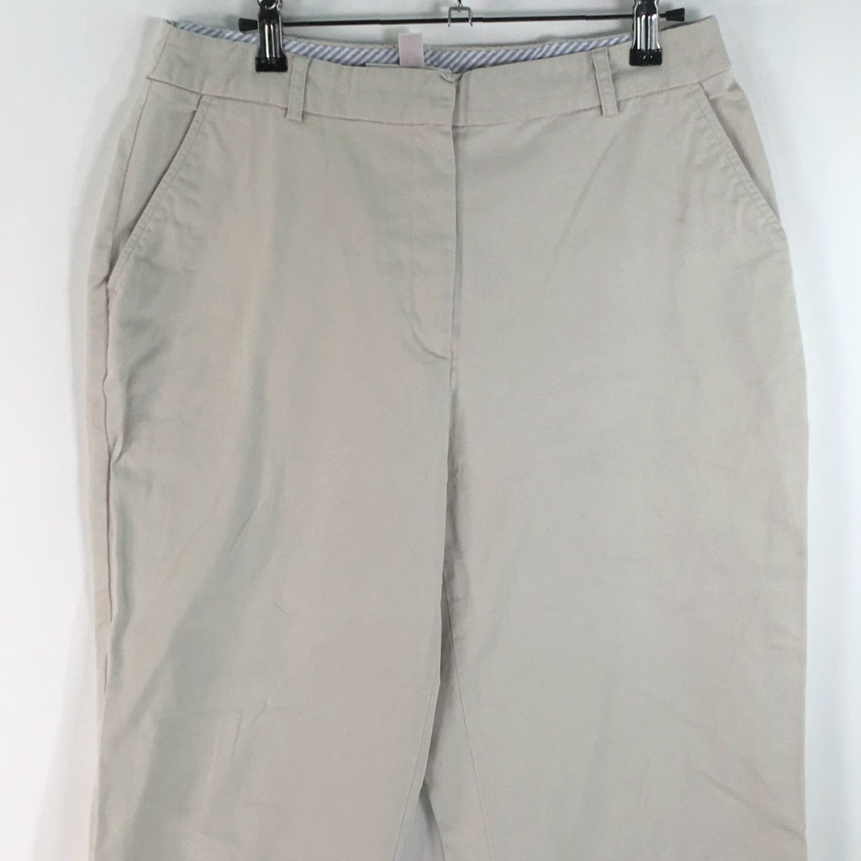 JM Collection JM Collection Womens Casual Cropped Capri Pants - Gray, Size 8, Elastic Waist, High Rise, 22in Inseam Size 30" / US 8 / IT 44 - 3 Thumbnail