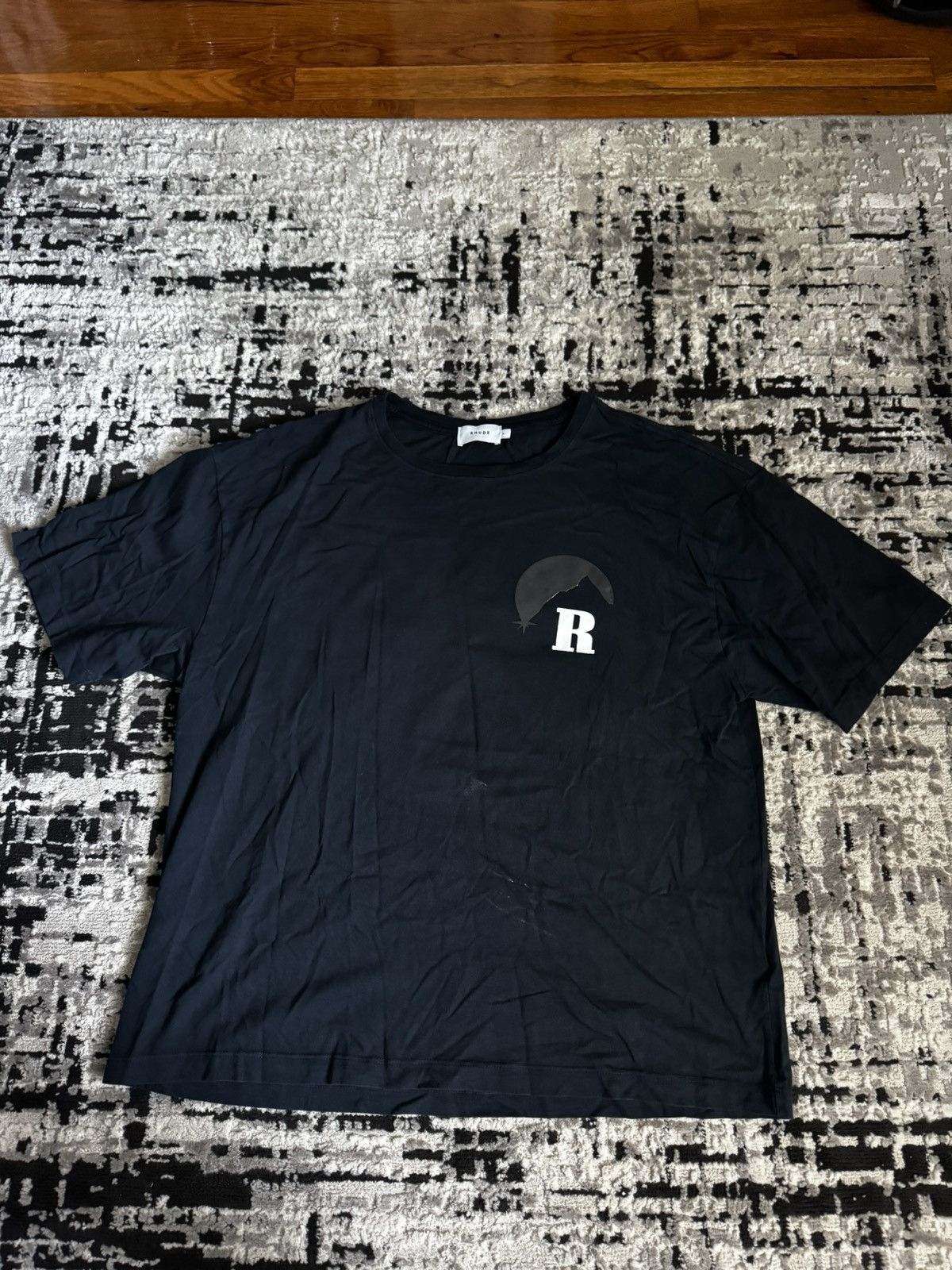 Rhude Rhude Black Cotton Tshirt Size US L / EU 52-54 / 3 - 1 Thumbnail