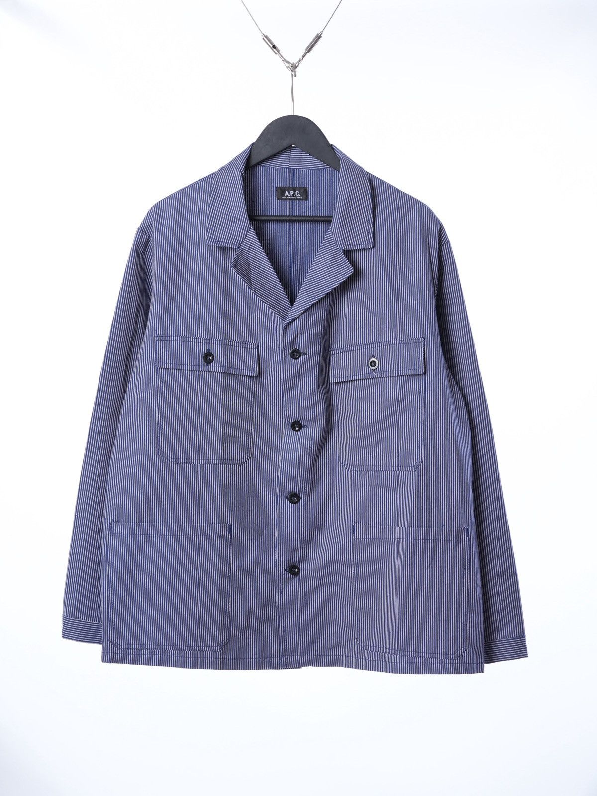 A.P.C. APC A.P.C chore style worker Striped jacket size XL Size US M / EU 48-50 / 2 - 1 Thumbnail