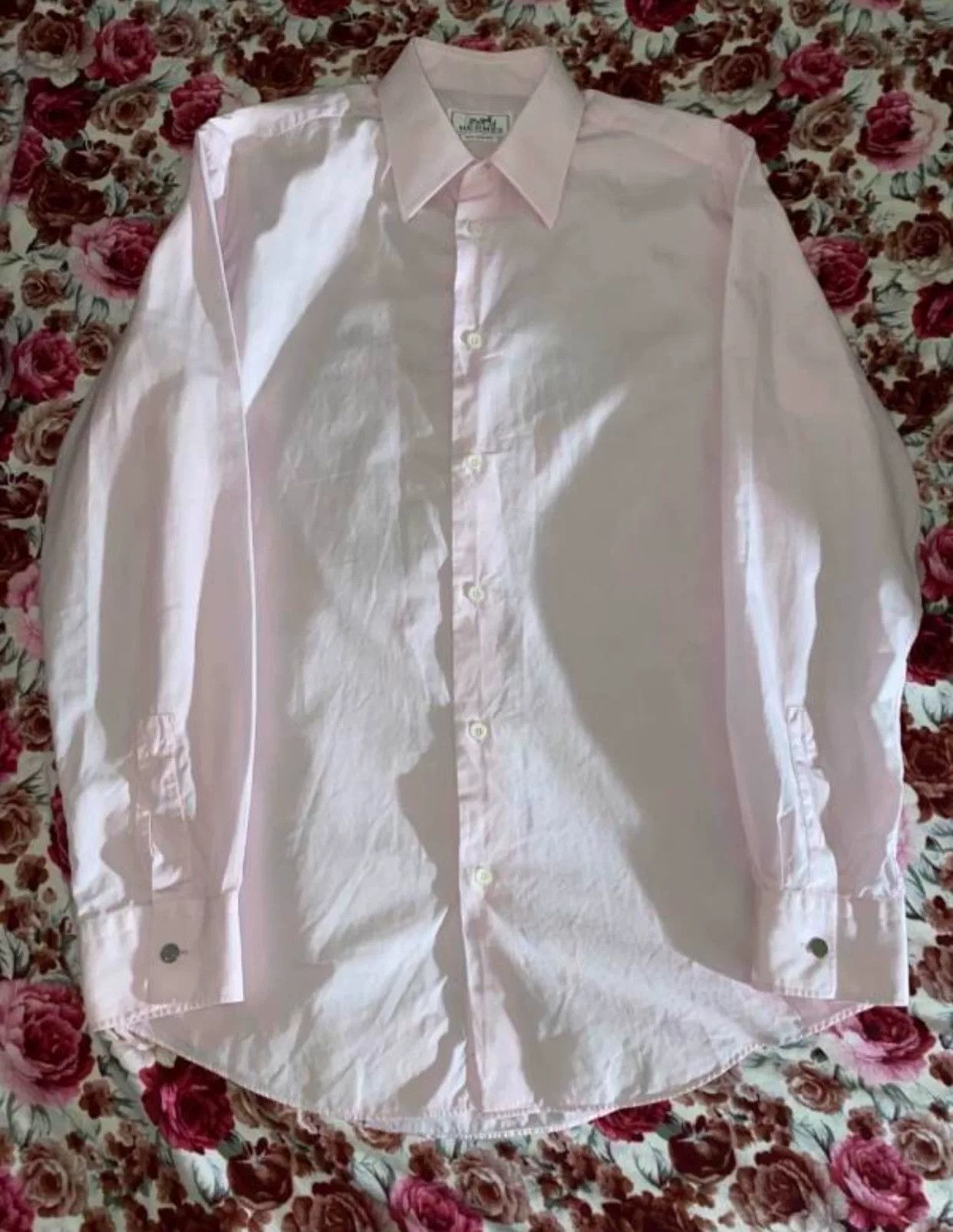 Hermes Hermes Pink High-Cotton Shirt Size 39 Size US S / EU 44-46 / 1 - 1 Thumbnail