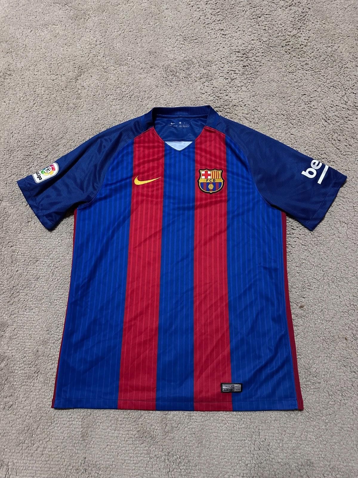 Nike FC Barcelona 2016-17 Home Football Soccer Jersey Nike Sz L Size ONE SIZE - 1 Thumbnail