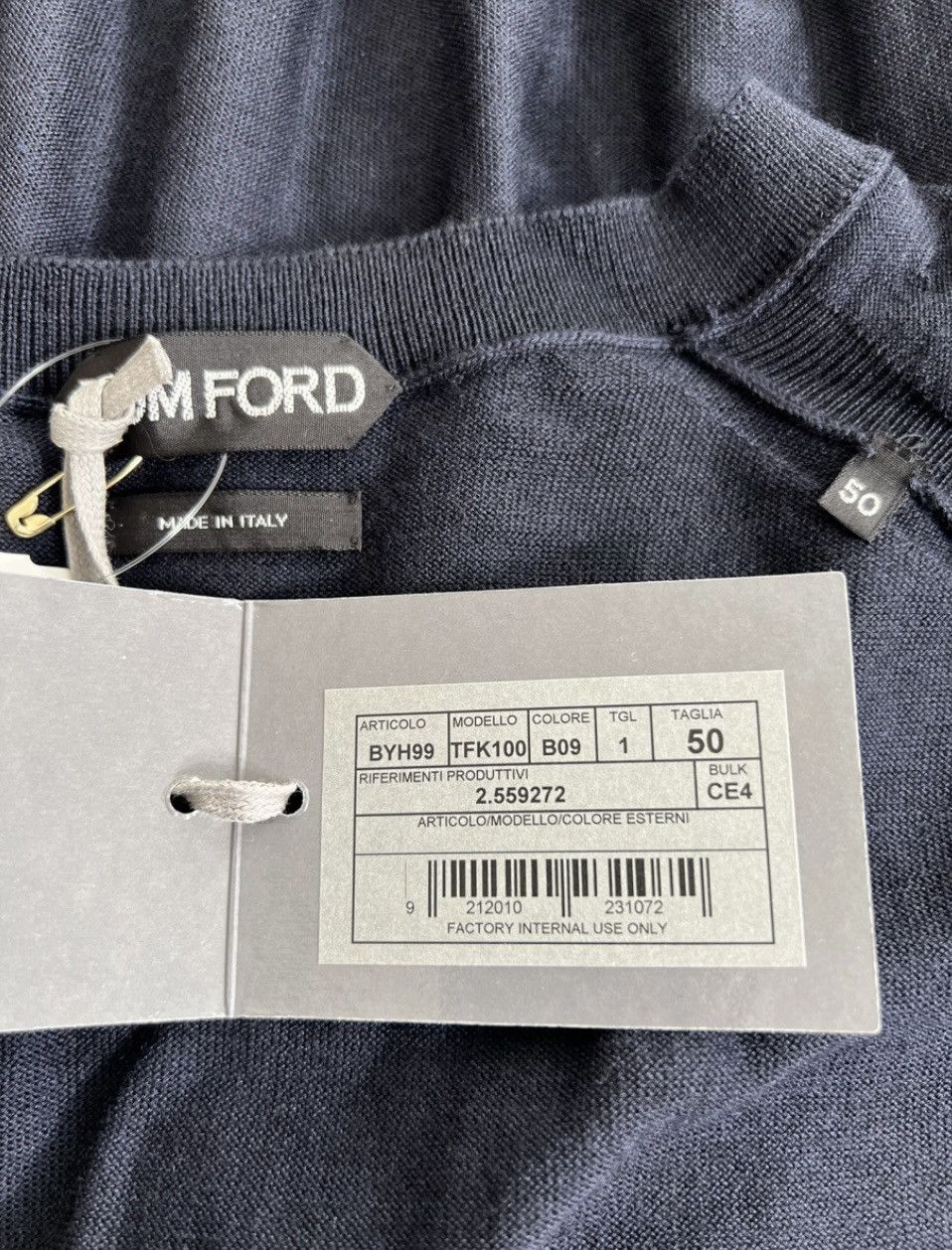 Tom Ford TOM FORD Cashmere sweatshirt 50 IT navy Size US M / EU 48-50 / 2 - 7 Thumbnail