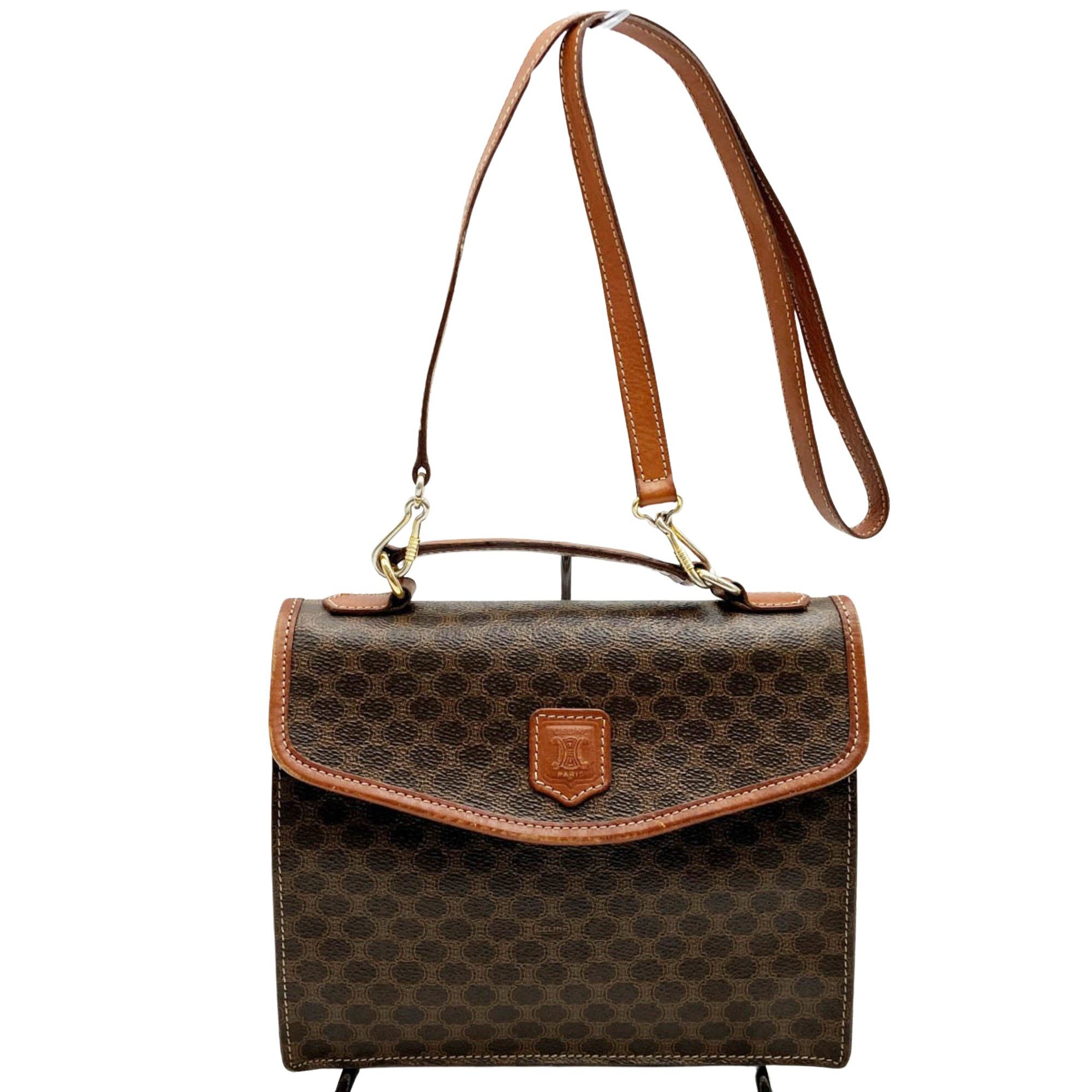 image of Celine Céline Macadam Shoulder in Brown, Women's