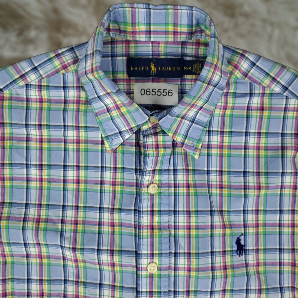 Ralph Lauren Ralph Lauren Shirt Mens Medium Blue Plaid Pony Button Up Short Sleeve Size US M / EU 48-50 / 2 - 1 Thumbnail
