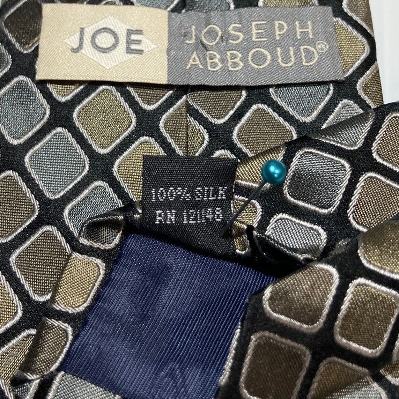 Joseph Abboud Joseph Abboud Vintage Geometric Silk Wide Necktie 60” Size ONE SIZE - 4 Thumbnail