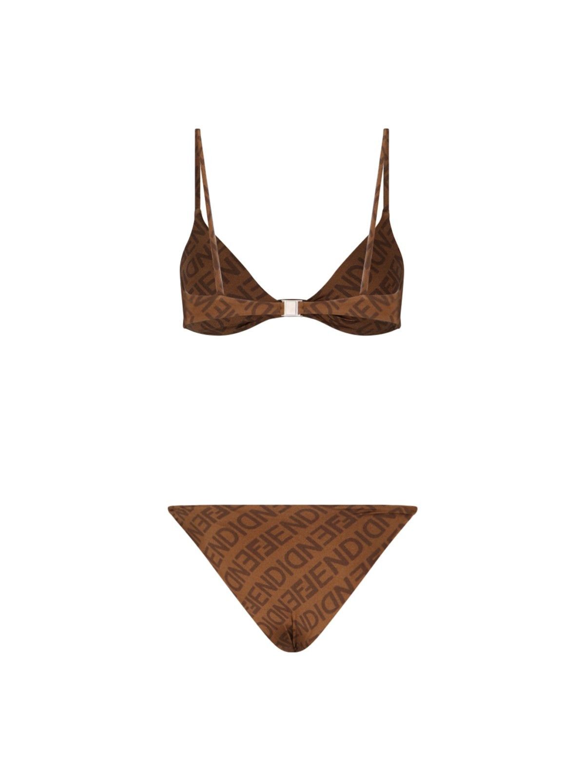 Fendi o1loc1c1024 FXBH65 Swimsuit in Brown Size M / US 6-8 / IT 42-44 - 3 Thumbnail