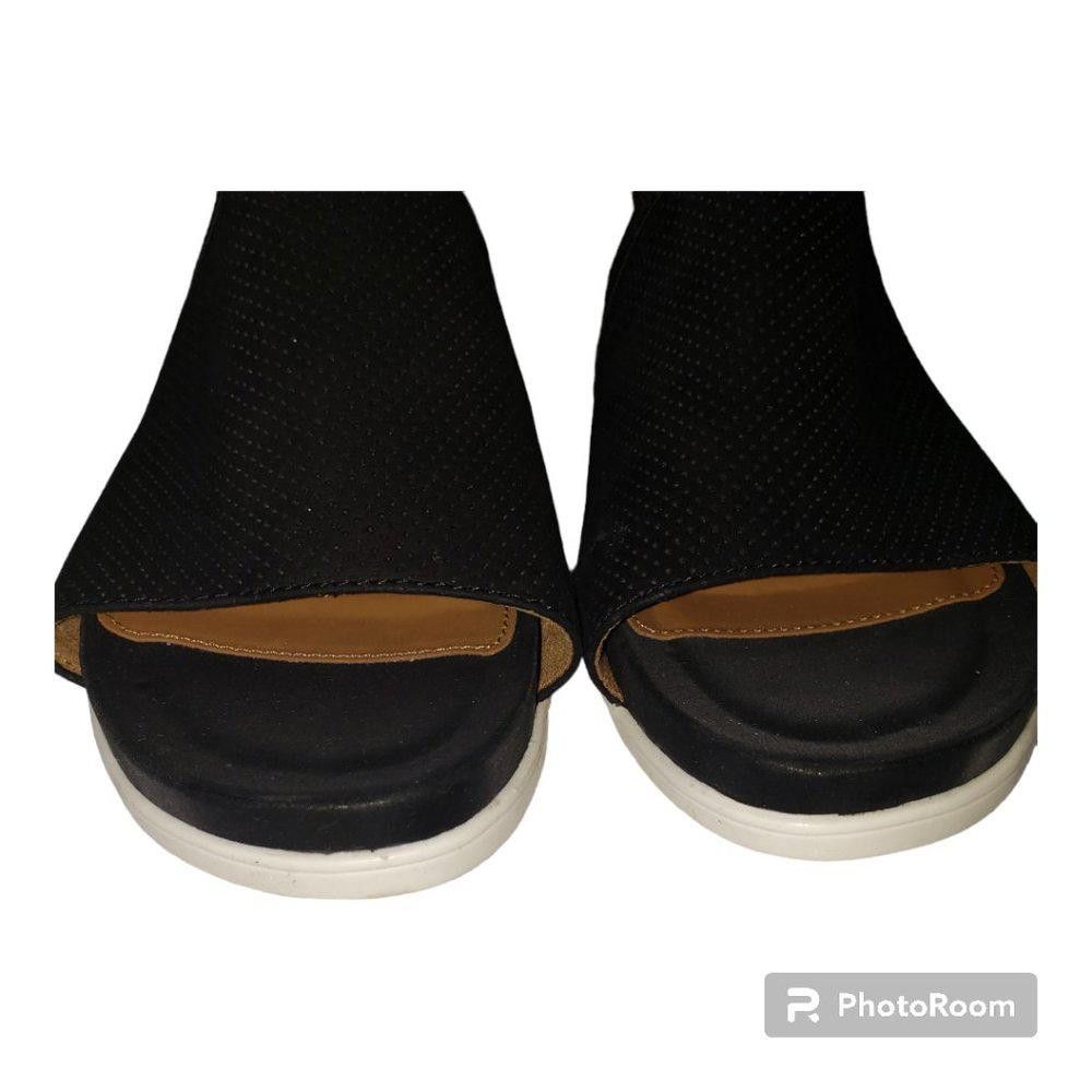 Designer Comfortiva Paisley Black Pillowtop Memory Foam Sandals 9.5 Size US 9.5 / IT 39.5 - 7 Thumbnail