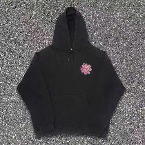 Other Black floral print washed vintage hoodie Size US L / EU 52-54 / 3 - 8 Thumbnail