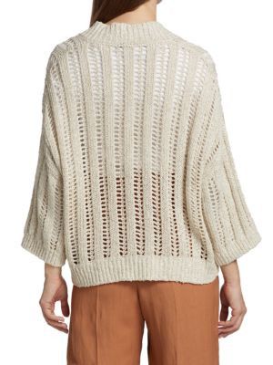Brunello Cucinelli o1y0725 Cardigan in Light Beige Size XL / US 12-14 / IT 48-50 - 4 Thumbnail