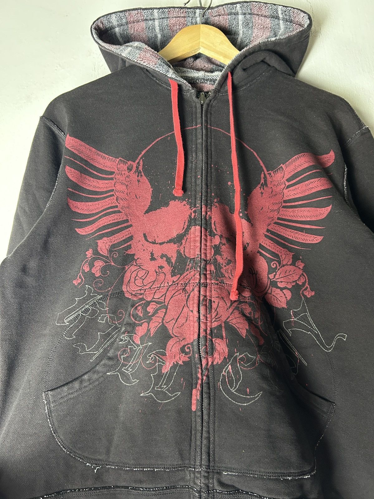 If Six Was Nine Kill City Skull Overprint Gothic Punk Style Hoodie Size US M / EU 48-50 / 2 - 4 Thumbnail