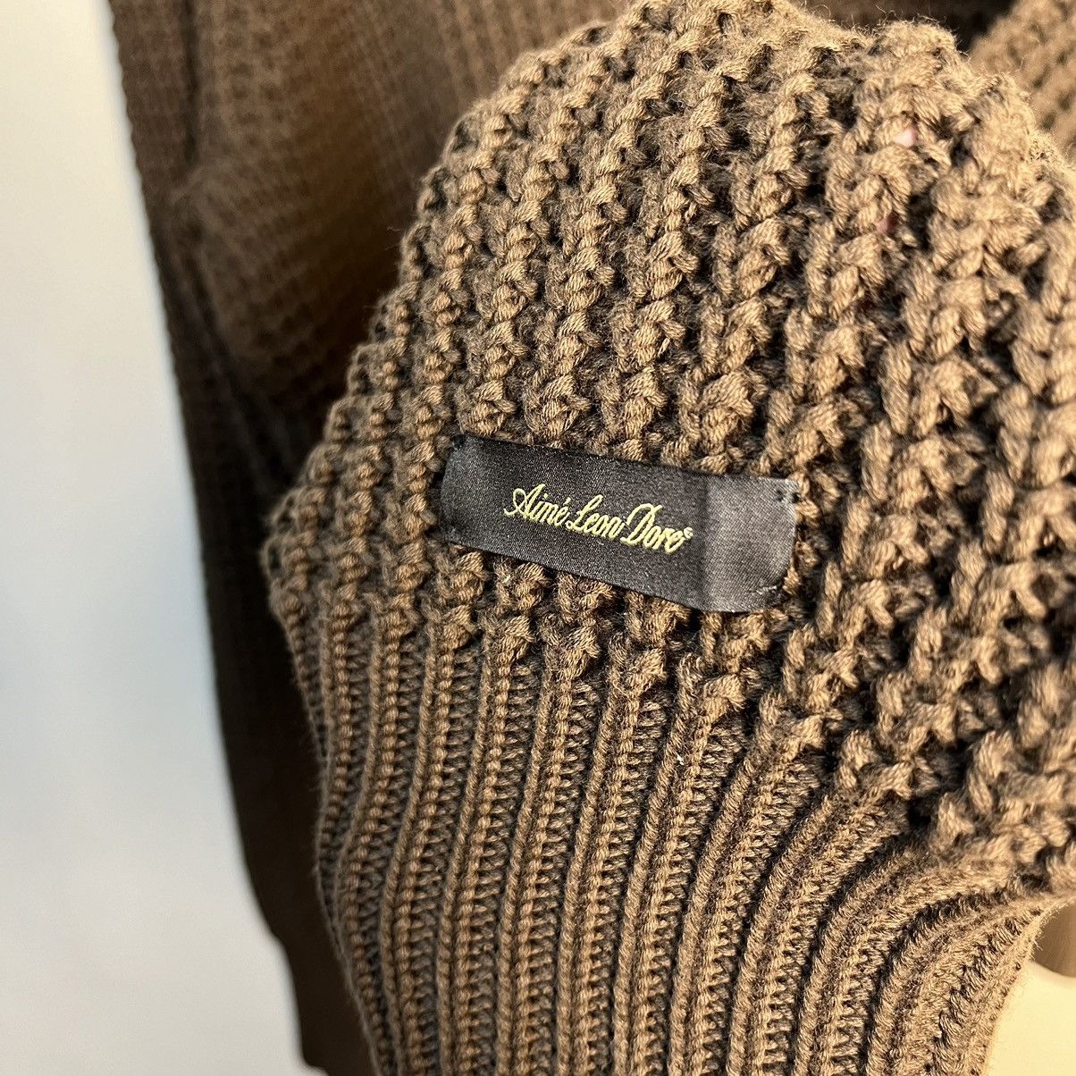 Aime Leon Dore Aime Leon Dore Mock Neck Choco Brown Knitted Sweater Size US M / EU 48-50 / 2 - 9 Thumbnail