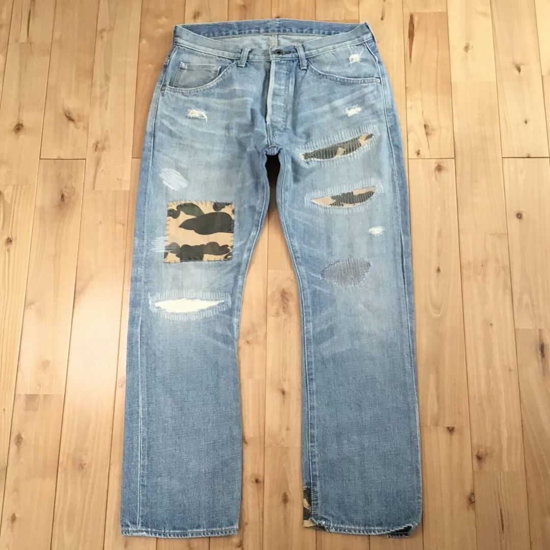 Bape BAPE camo denim pants 1st camo yellow a bathing ape ★size S Size US 30 / EU 46 - 1 Thumbnail