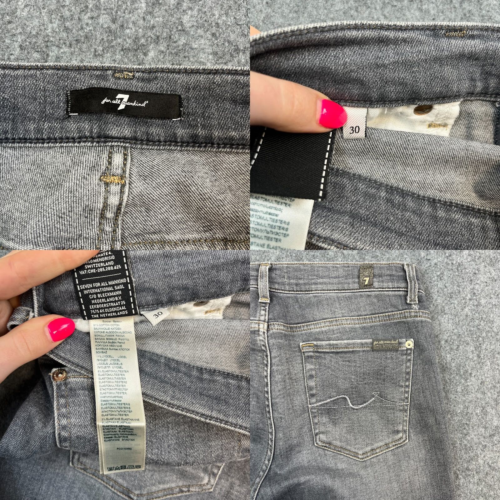 7 For All Mankind 7 For All Mankind Jeans Cropped Womens 10 Light Grey Denim Stretch 7 For All Mankind Jeans Cropped Womens 10 Light Grey Denim Stretch Size 32" / US 10 / IT 46 - 8 Thumbnail