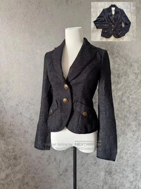 Burberry Burberry Black Cotton Blend Women's Jacket. Size S / US 4 / IT 40 - 1 Thumbnail