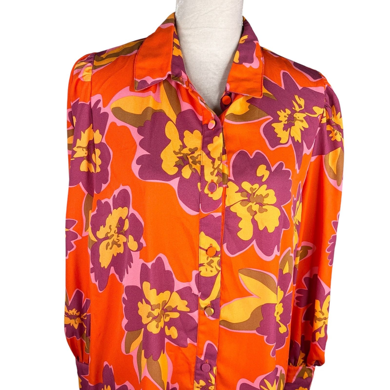 Other BTFBM Retro Button Down L Shirt Top Bright Colors Size L / US 10 / IT 46 - 4 Thumbnail