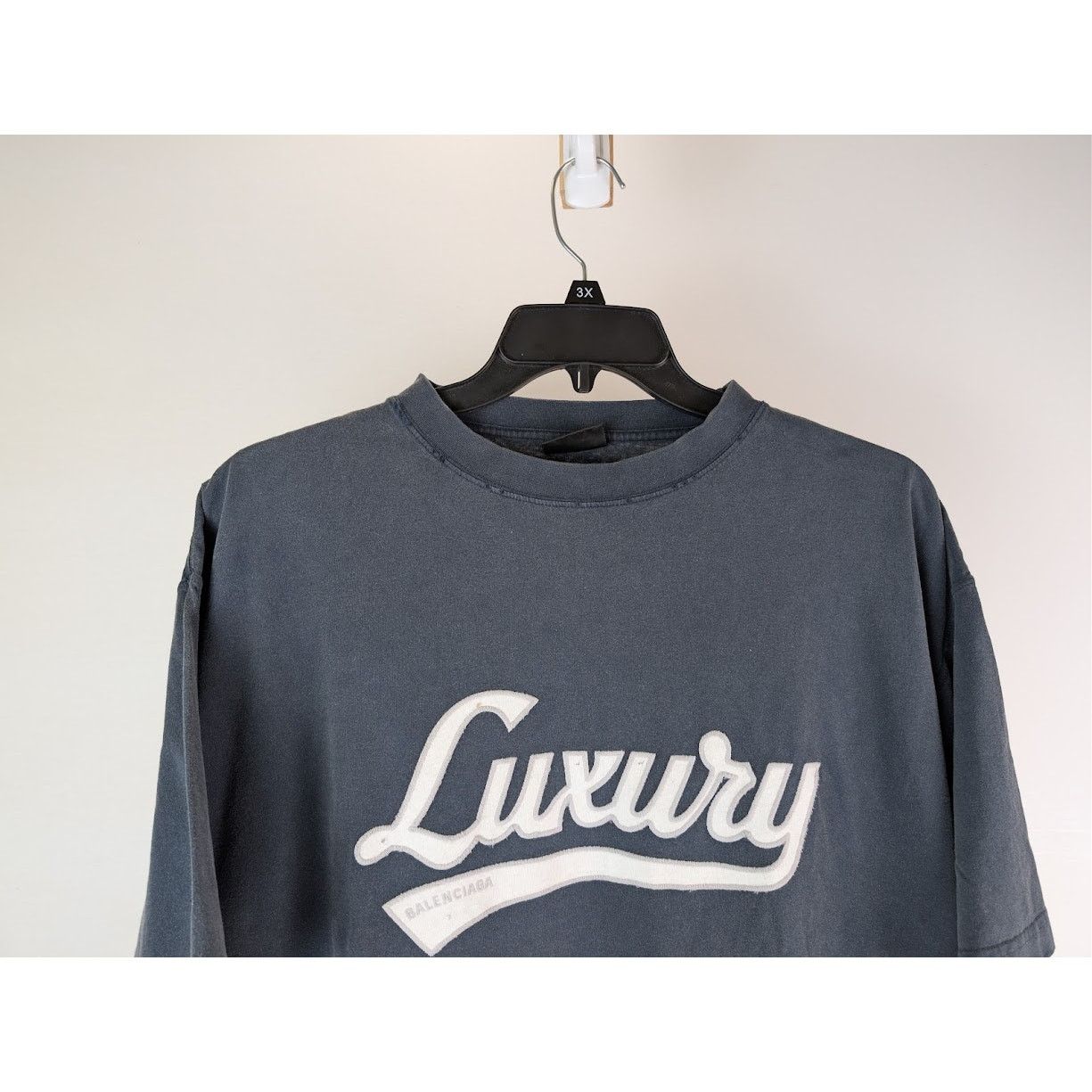 Balenciaga o1rshd1 Luxury Tee Shirt in Blue Size US L / EU 52-54 / 3 - 3 Thumbnail