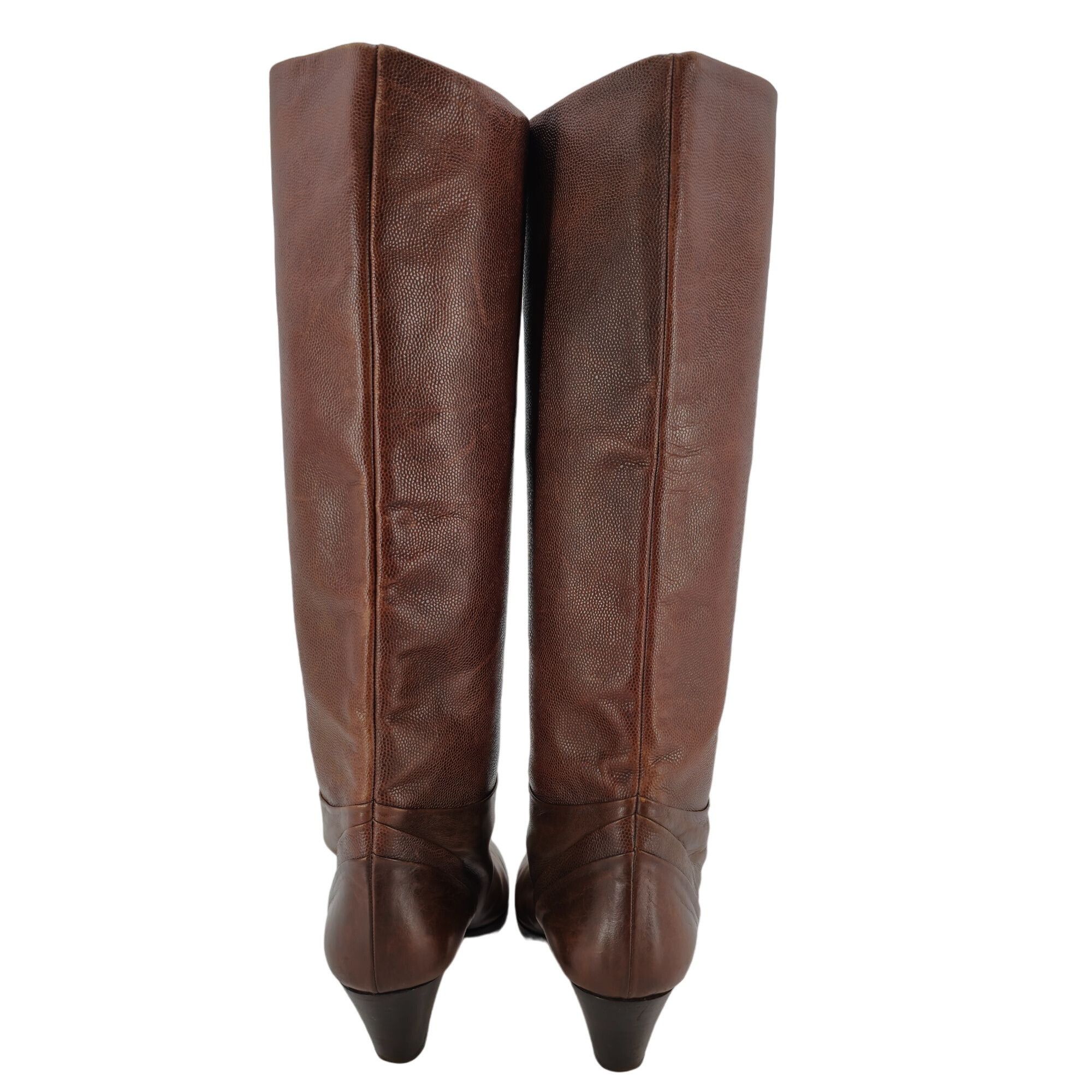 Bally Vintage Italian Calfskin Bally Womens Size 7.5M Brown Soft Size US 7.5 / IT 37.5 - 6 Thumbnail