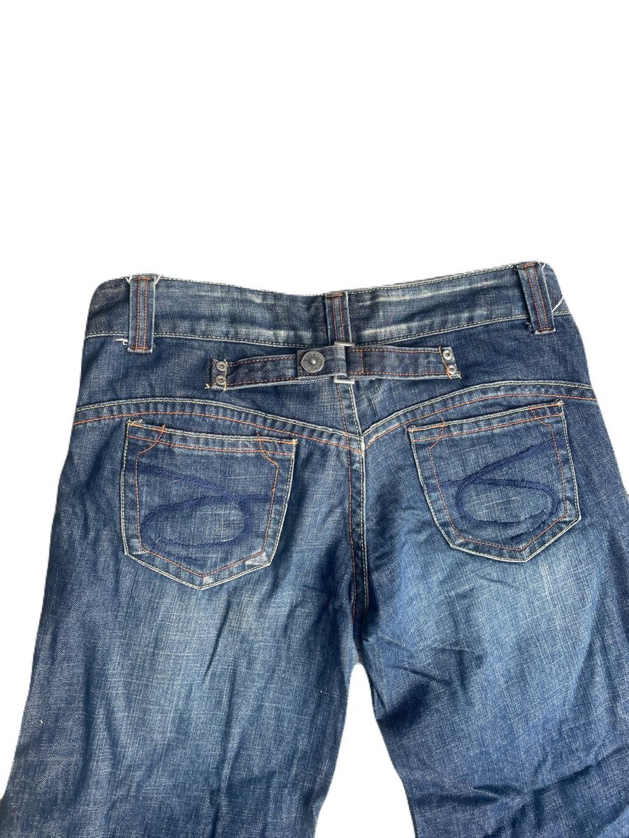 If Six Was Nine 2000s REDPEPPER Distressed Super Flare Jeans Y2K Gyaruo Vkei Size US 33 - 7 Thumbnail