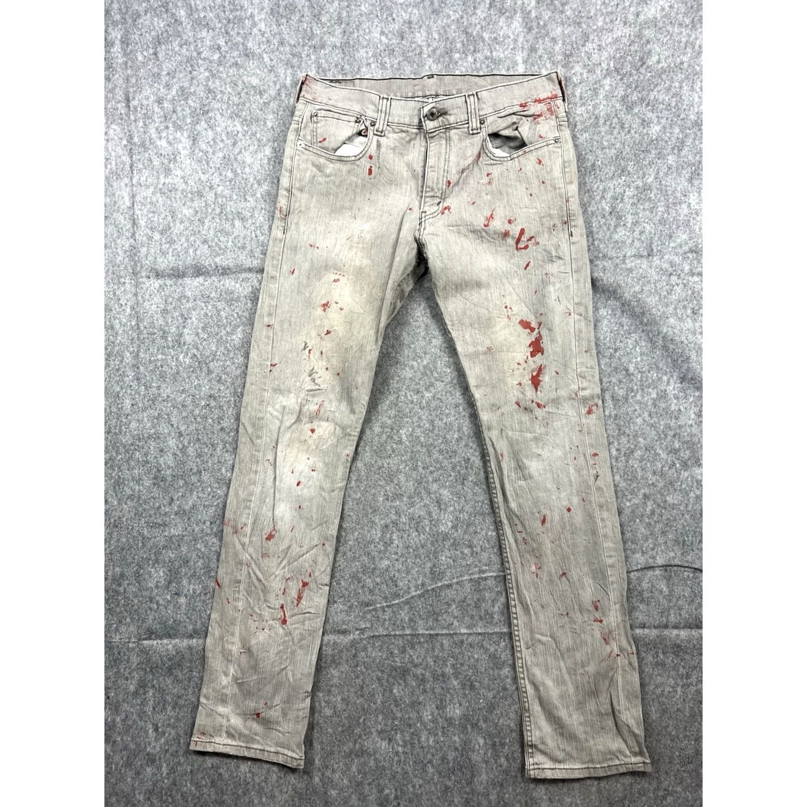 Levi's Levi's 511 Jeans Regular Men Denim Gray Light 34x32 5-Pocket Straight Distressed Vintage No N/A Size US 34 / EU 50 - 2 Thumbnail