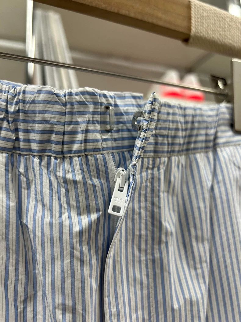 Prada Prada Blue and white striped trousers 2501-Nextarrow Size US 32 / EU 48 - 6 Thumbnail