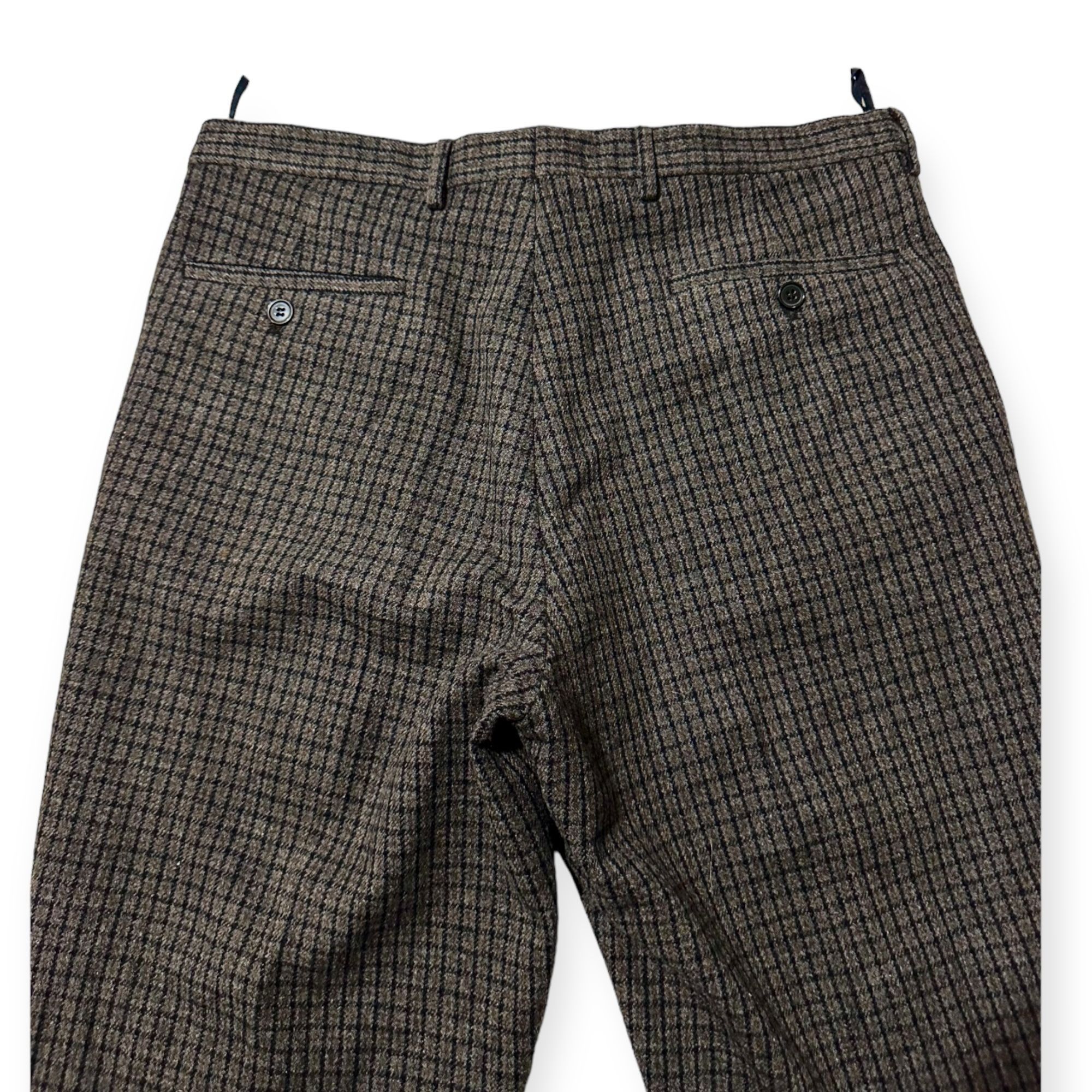 Miu Miu Miu Miu Wool Cashmere Check Cropped Pants Gray Straight Leg Size 30" / US 8 / IT 44 - 9 Thumbnail
